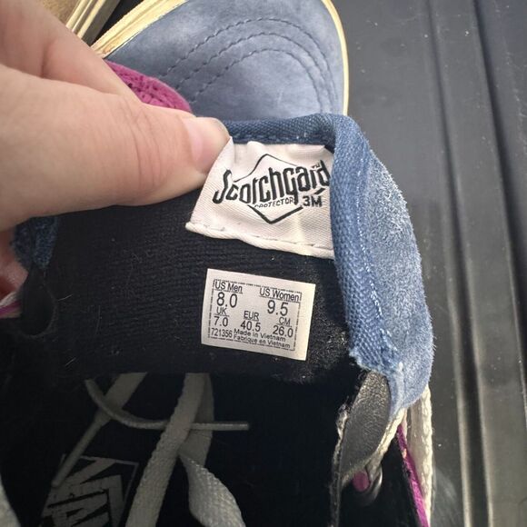 Vans high tops tri‎ colour shoes. size 8 mens 9.5 ladies - Picture 3 of 4